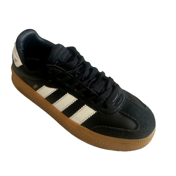adidas Shoes - Adidas Samba XLG W 8 / M 7 Black White Stripes Leather Gum Unisex IE1379